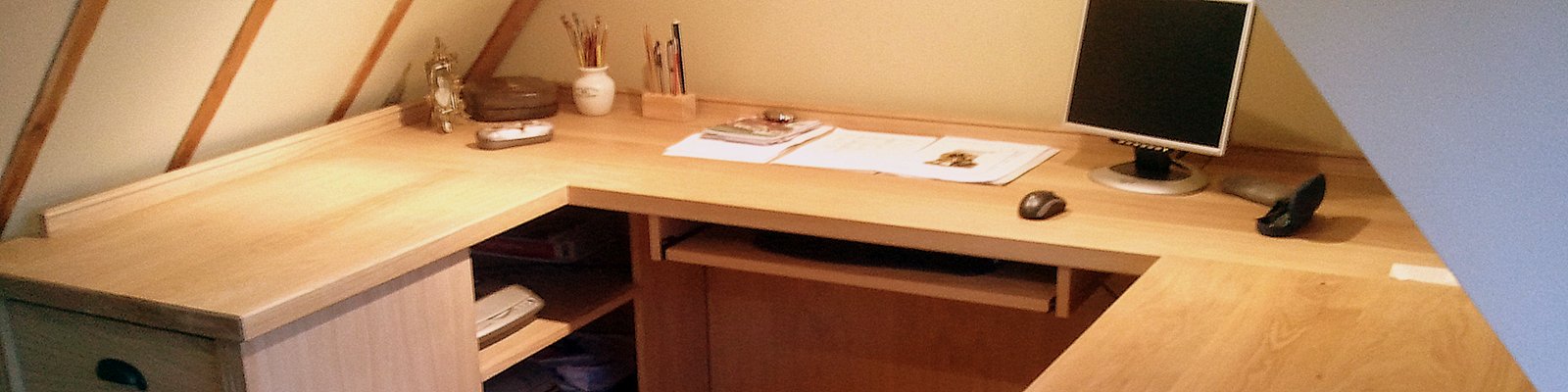 Desk fitted to available space